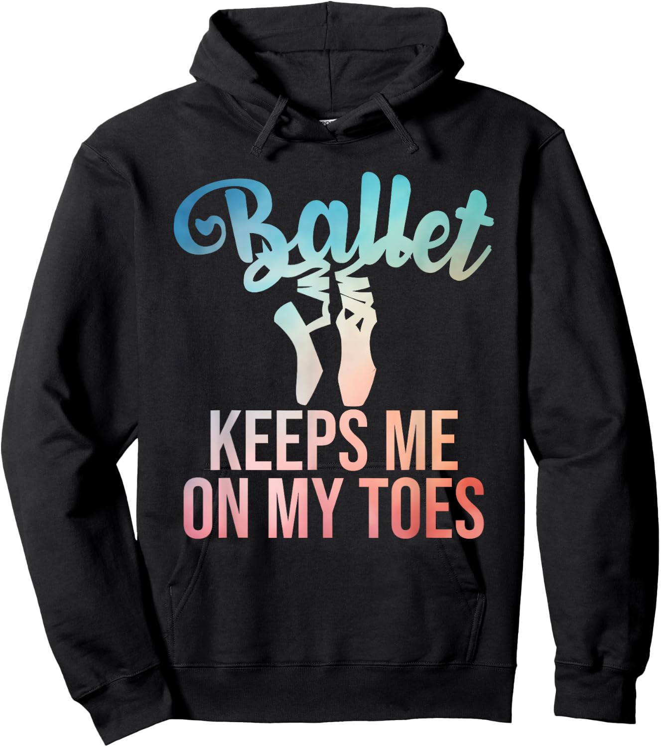 Ballerina Art For Girls Women Pointe Dance Lovers Ballet Hoodie - Hoodie | Black