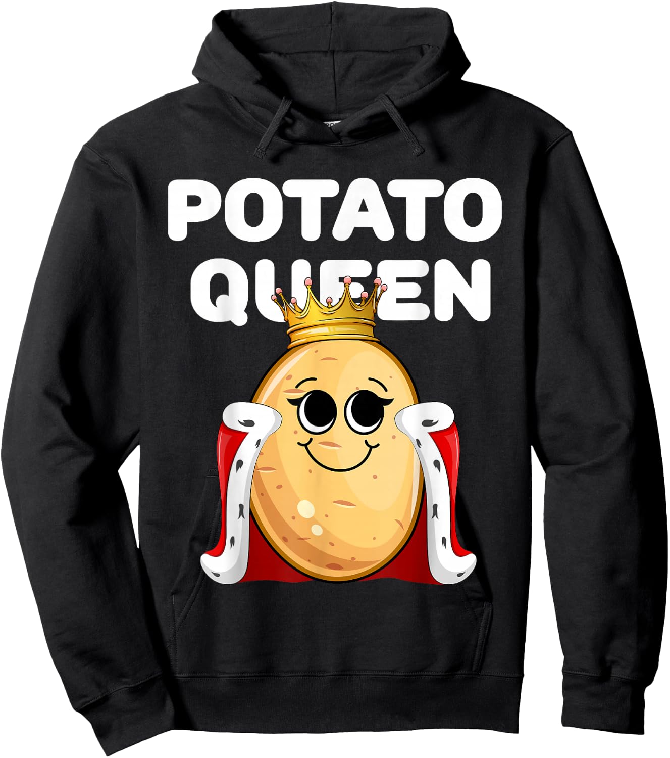 Potato Queen | Potato | Girls Potato Hoodie - Hoodie | Black