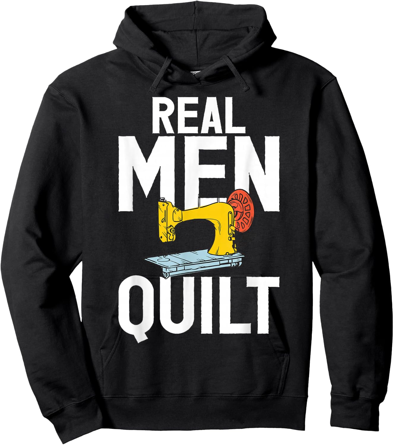 Real Men Quilt Quilting Quilters Sewing Fabricologist Papa Hoodie - Hoodie | Black