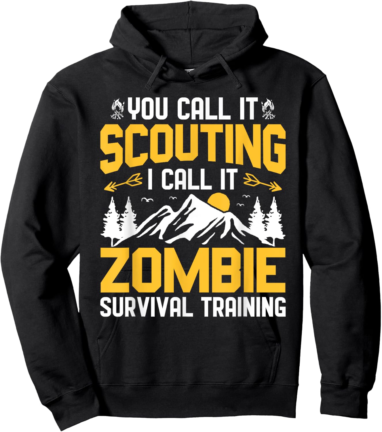 Scouting I Call It Zombie Survival Training Scouting Camping Hoodie - Hoodie | Black