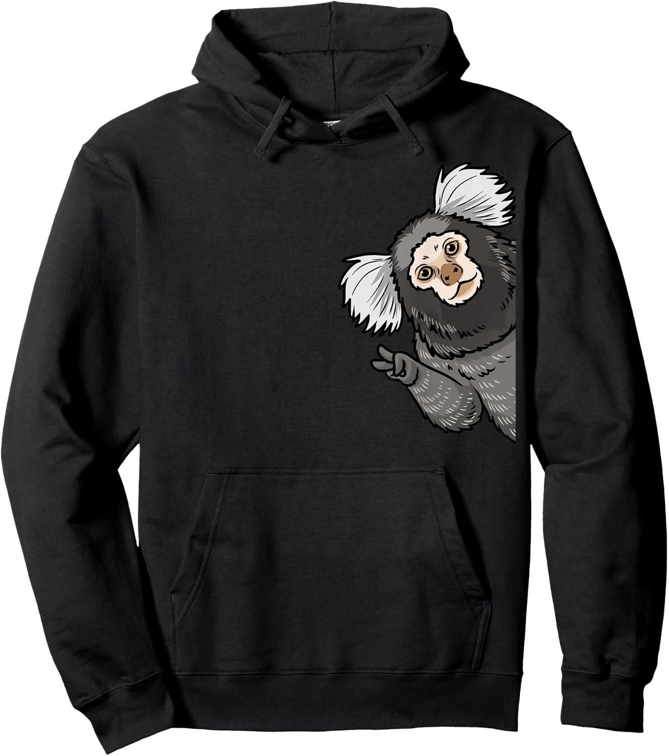 Marmoset Monkey From Side Hoodie - Hoodie | Black
