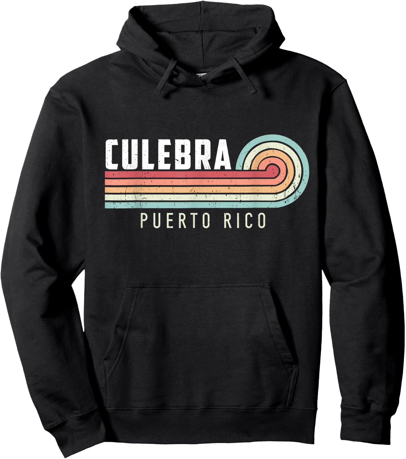 Culebra Island Vintage Puerto Rico Hoodie - Hoodie | Black