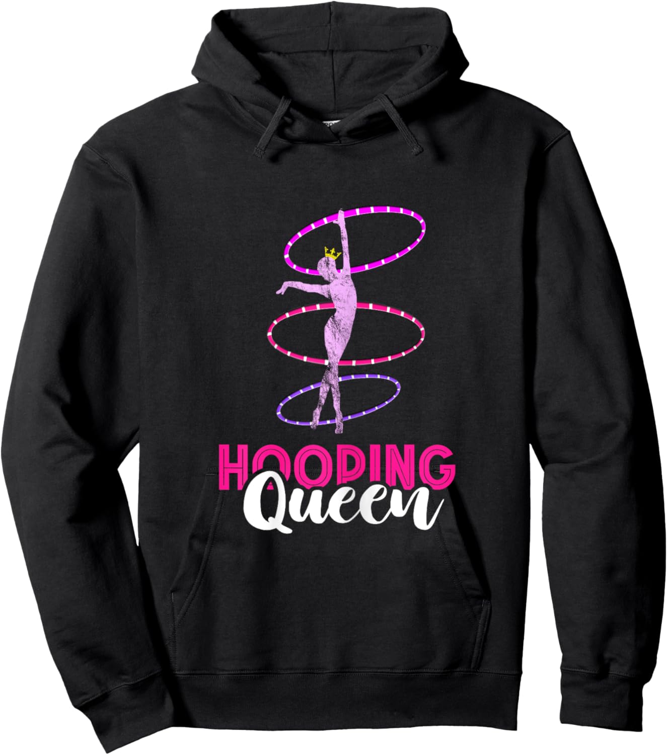 Hula Hoop Hooping Queen Hooping Gymnastic Hoop Dancer Hoodie - Hoodie | Black