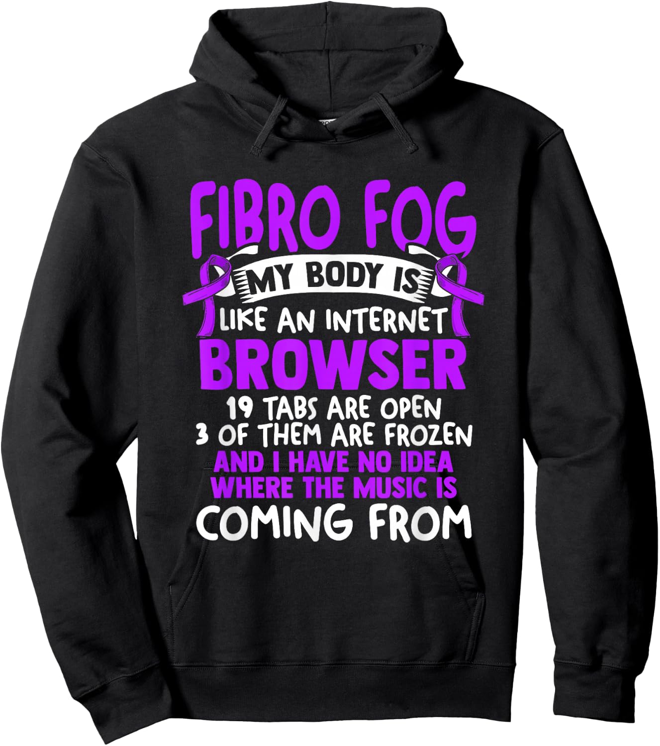 Fibro Fog - Fibro Survivor Funny Fibromyalgia Awareness Hoodie - Hoodie | Black