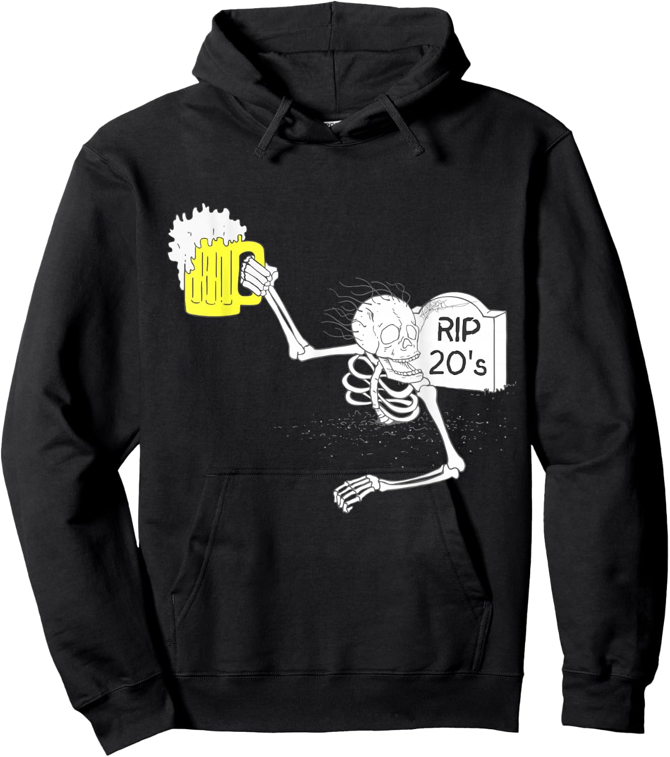 Funny 30th Birthday | R.I.P. 20's Tombstone Hoodie - Hoodie | Black