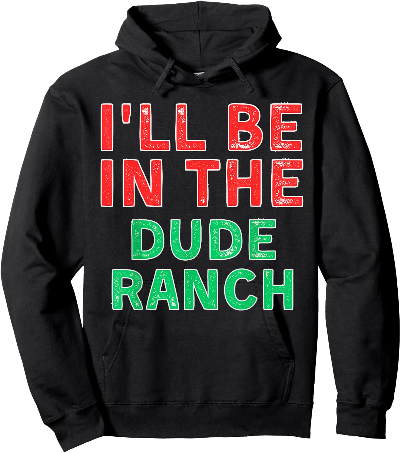 I'll Be In The Dude Ranch Horseback Riding X-Mas Hoodie - Hoodie | Black