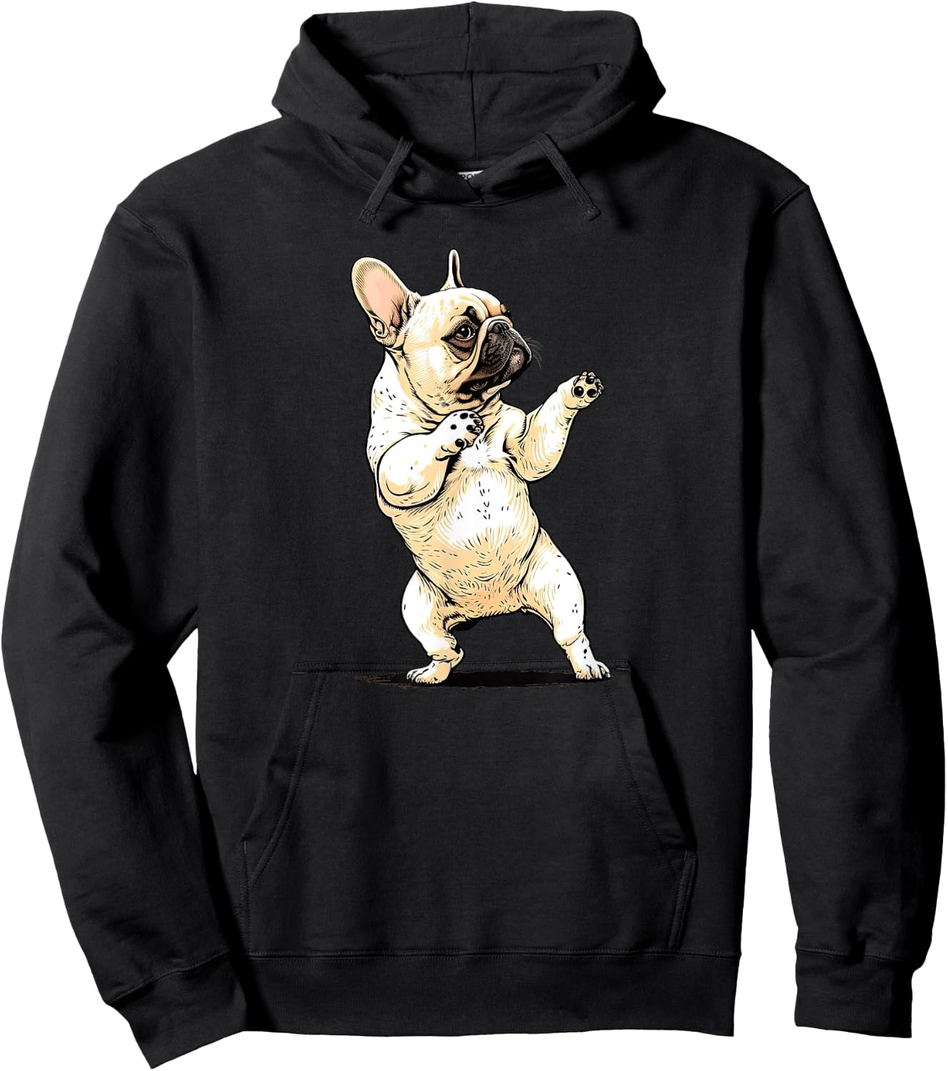Funny French Bulldog Frenchie Dancing Dabbing The Dab Women Girls Kids Hoodie - Hoodie | Black