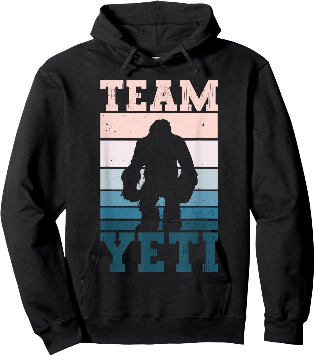 Team Yeti - Yeti Cryptid Abdominal Snowman Hoodie - Hoodie | Black