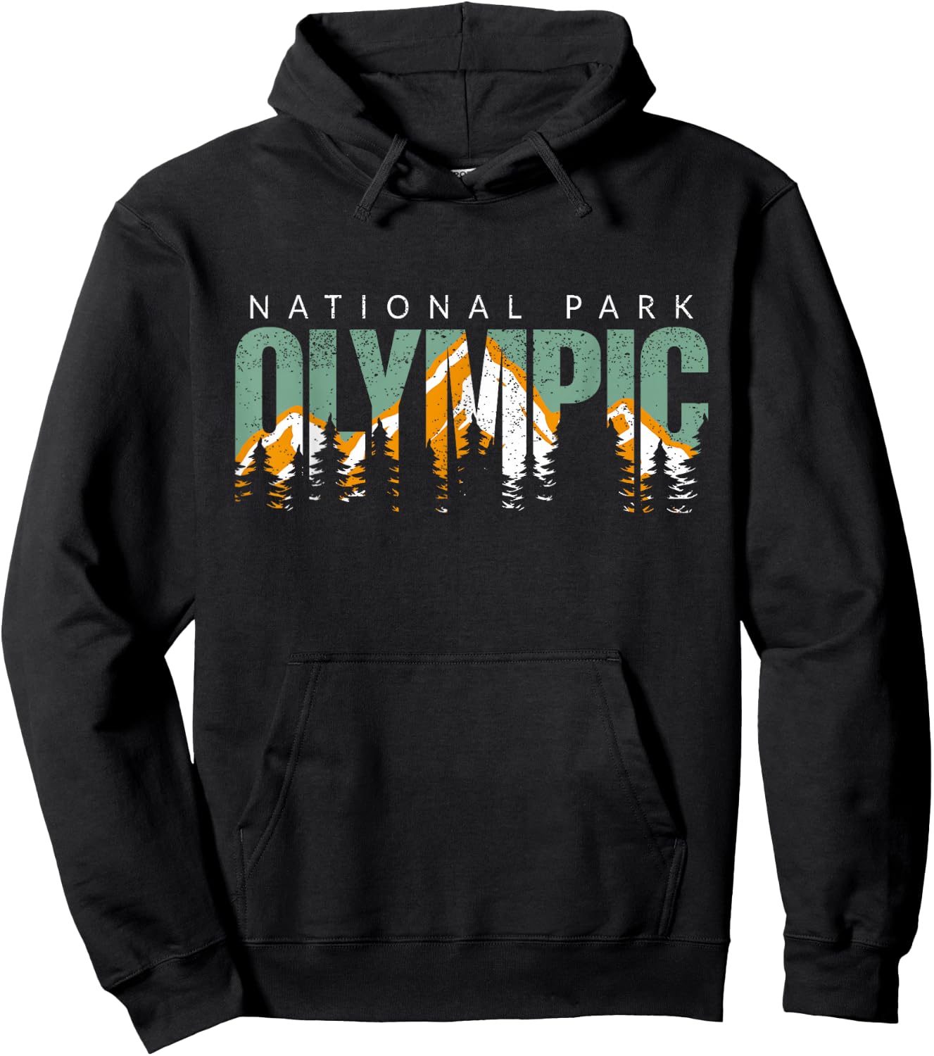 Olympic National Park Mountain Washington National Park Hoodie - Hoodie | Black