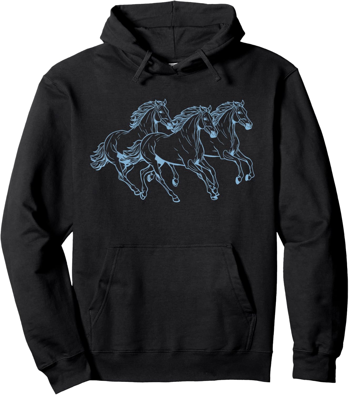 Majestic Horses Running Hoodie - Hoodie | Black