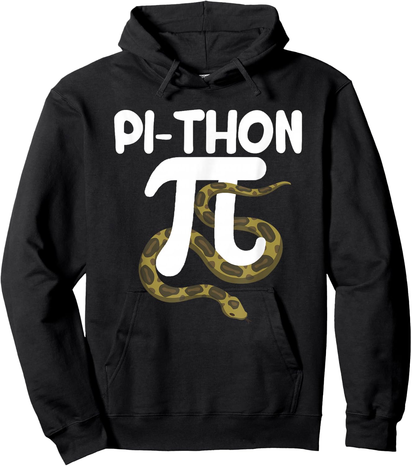 Pi-Thon Funny Pi Day Python Snake Mathematics Joke Pythons Hoodie - Hoodie | Black
