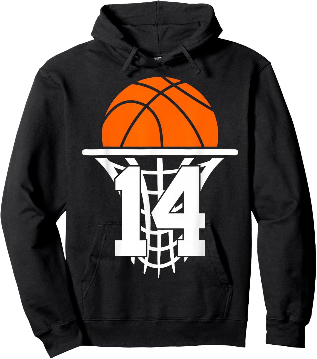 14 Years Basketball 14th Birthday Hoodie - Hoodie | Black