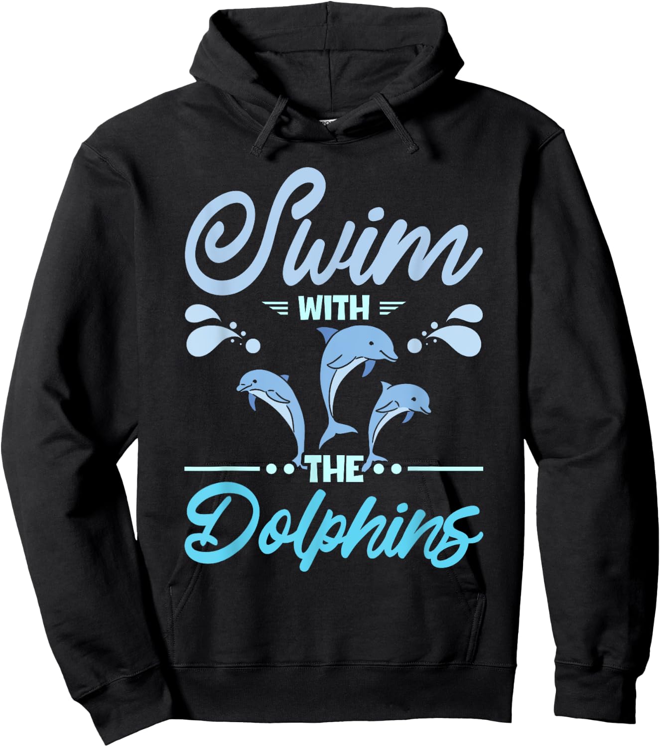 Swim with the dolphins Hoodie - Hoodie | Black