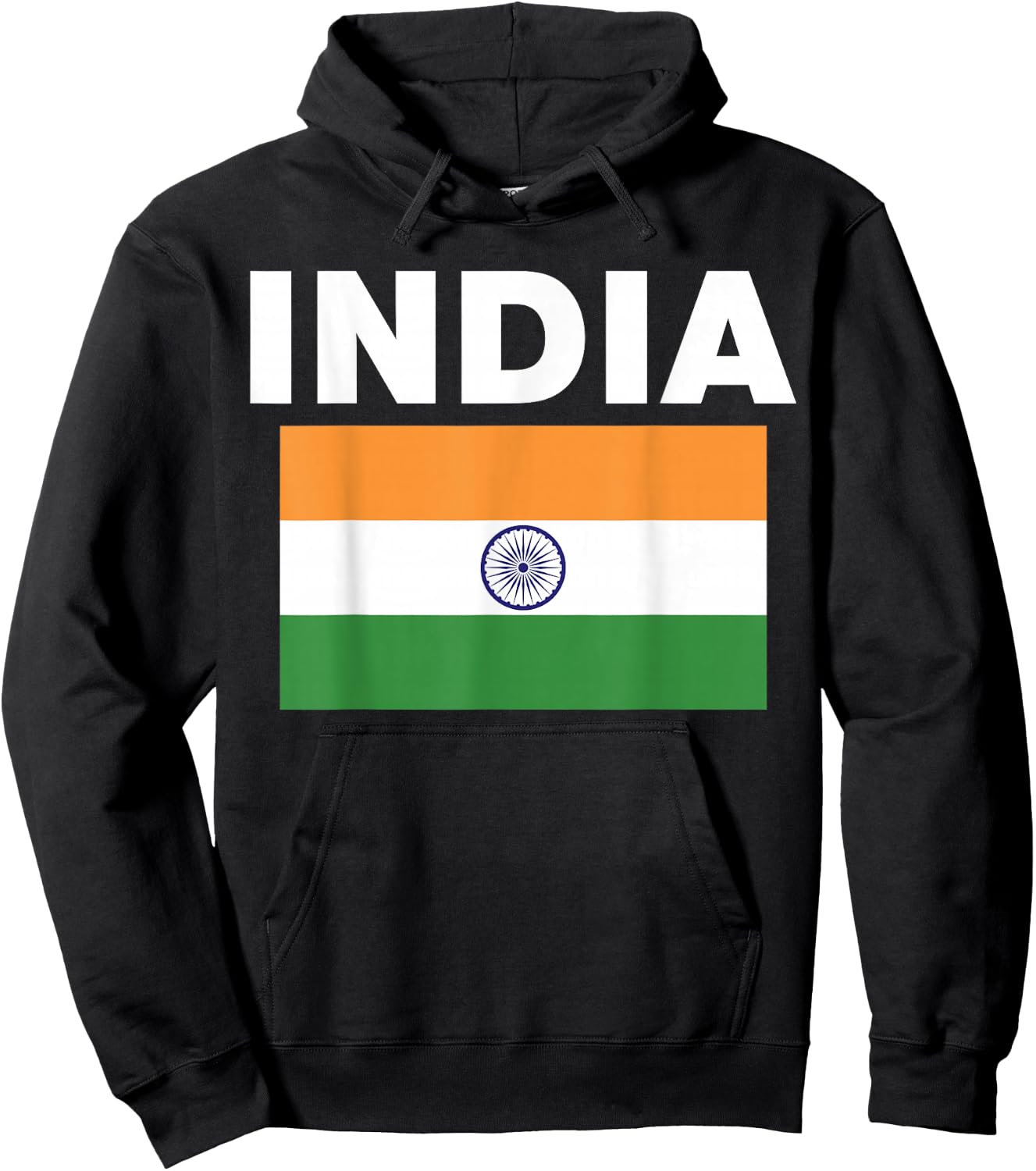 India Indien Flag Heritage Hoodie - Hoodie | Black