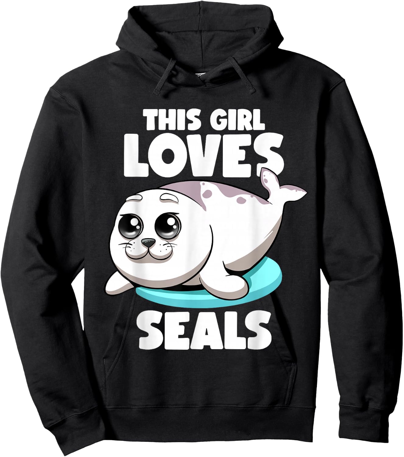 This Girl Loves Seals Fat Chubby Seal Lover Seals Sea Lion Hoodie - Hoodie | Black