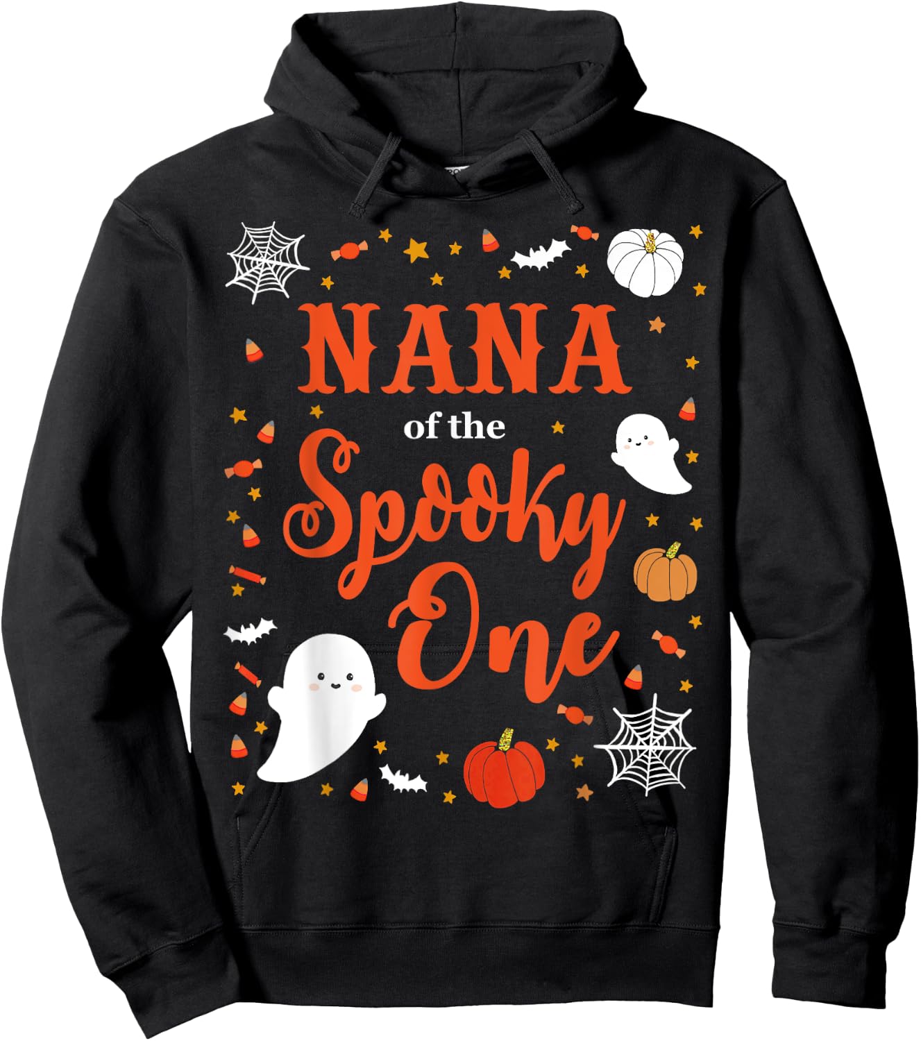 Nana Halloween 1st Birthday Matching Family Spooky One Hoodie - Hoodie | Black