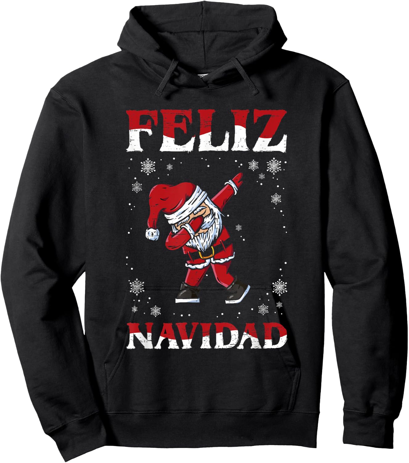 Feliz Navidad Dab Santa Claus Dabbing Christmas Time Hoodie - Hoodie | Black