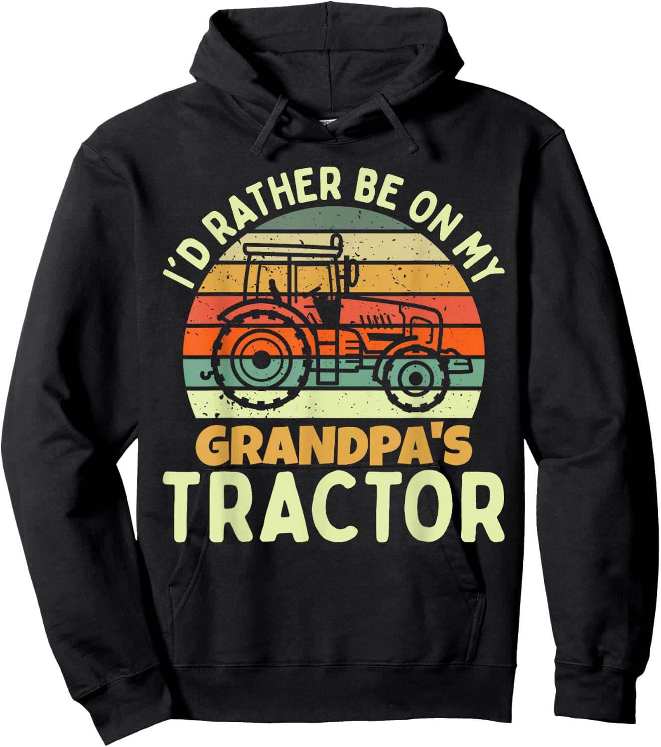 Funny Farmer Kids Farm Tractor Hoodie - Hoodie | Black