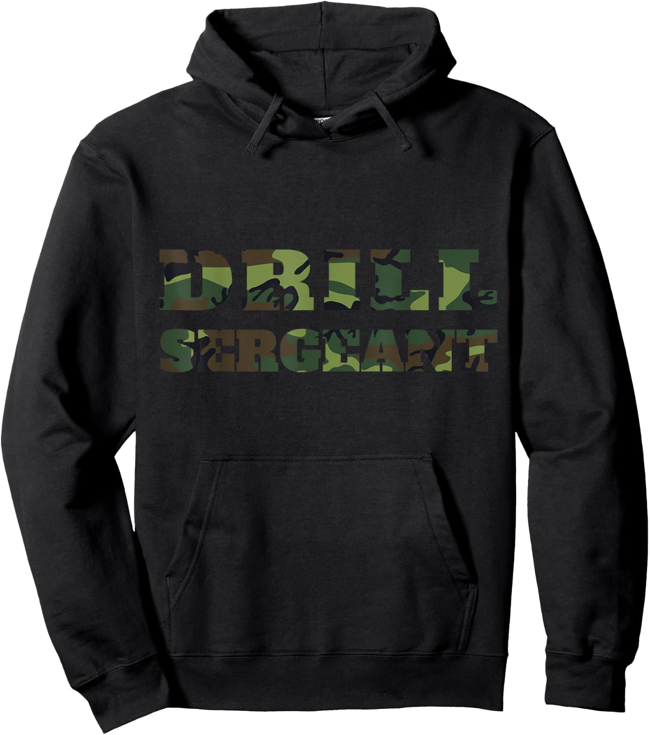 Drill Sergeant Uniform Military camouflage Shirt Costume Hoodie - Hoodie | Black