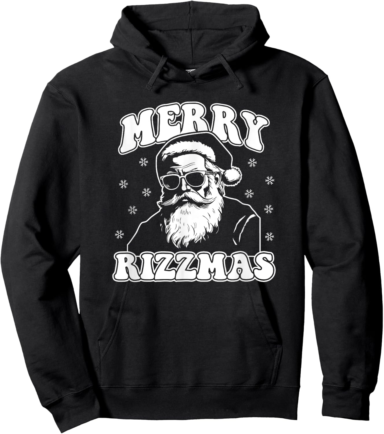 Merry Rizzmas Funny Christmas Rizz Santa Claus Rizzler Hoodie - Hoodie | Black