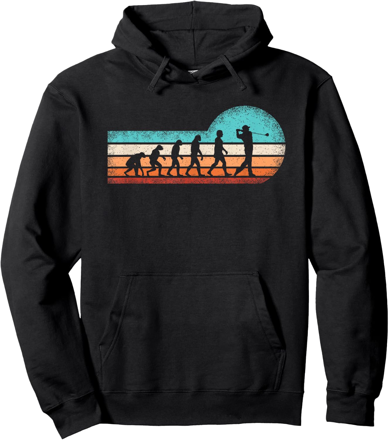 Funny Golf Evolution Retro Golf Lover Golfer Men Hoodie - Hoodie | Black