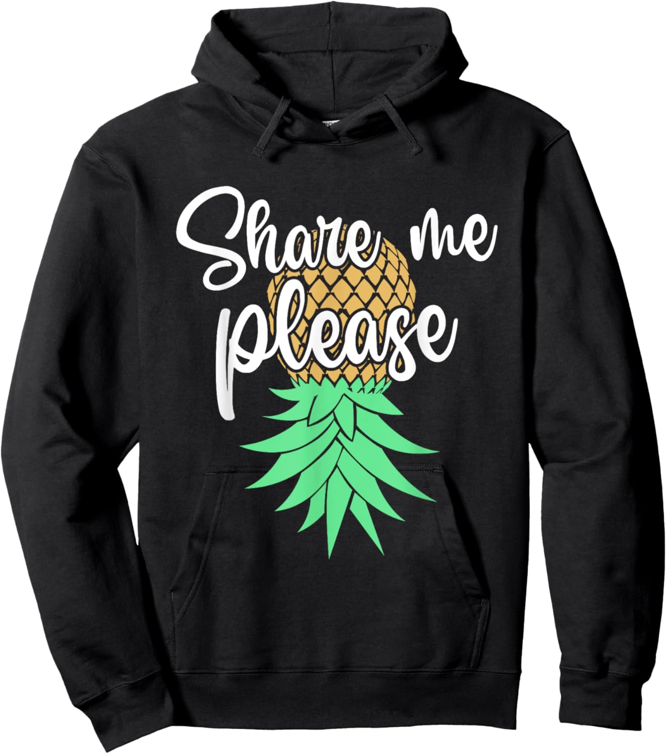 Share Me Please Hotwife Lifestyle - Upside Down Pineapple Hoodie - Hoodie | Black