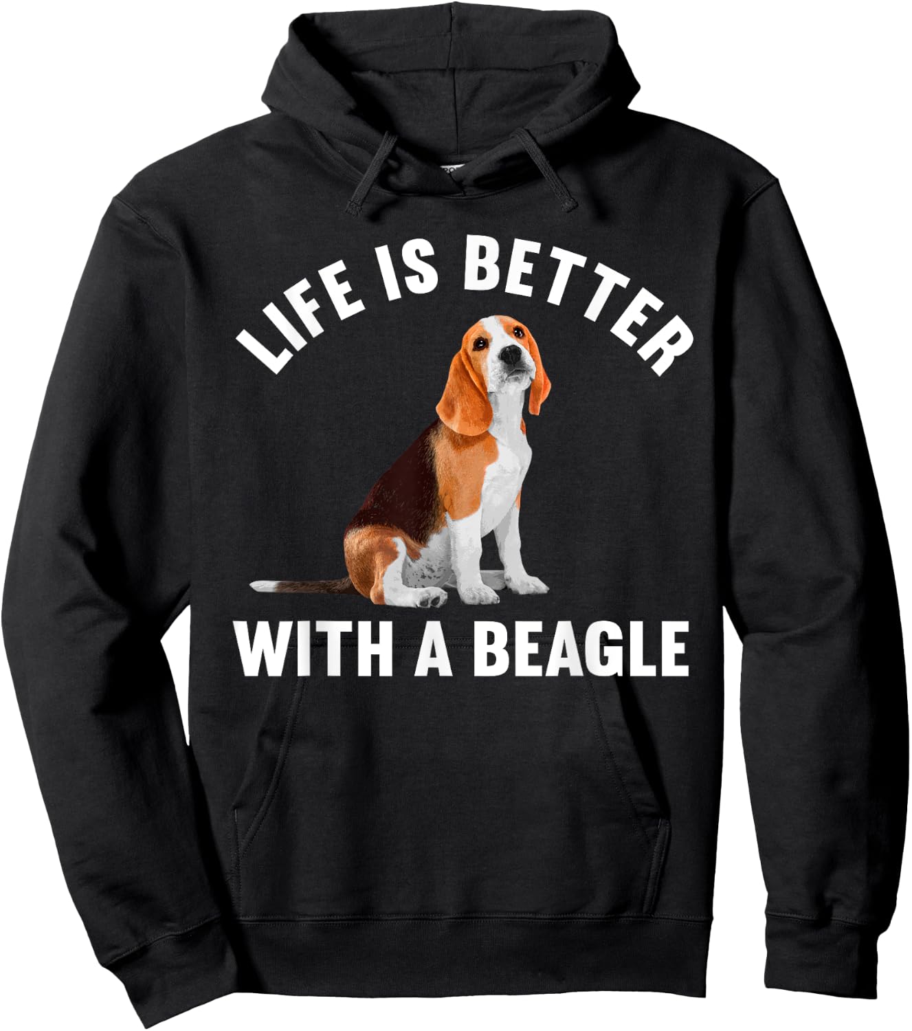 Funny Beagle Design Women Kids Beagle Dog Lovers Hoodie - Hoodie | Black