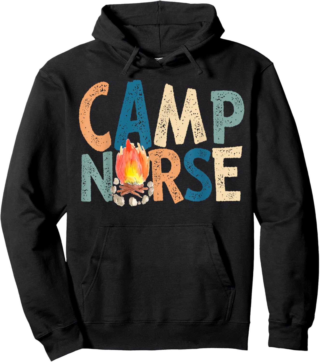 Camp Nurse Retro Hoodie - Hoodie | Black