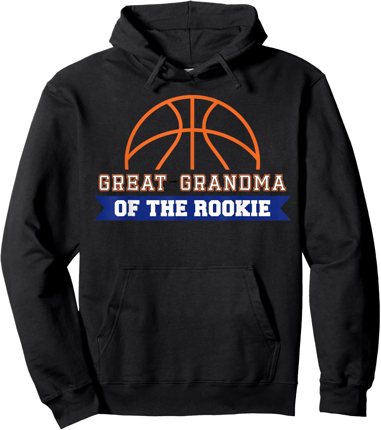Great-Grandma of Rookie 1st Birthday Basketball Theme Hoodie - Hoodie | Black