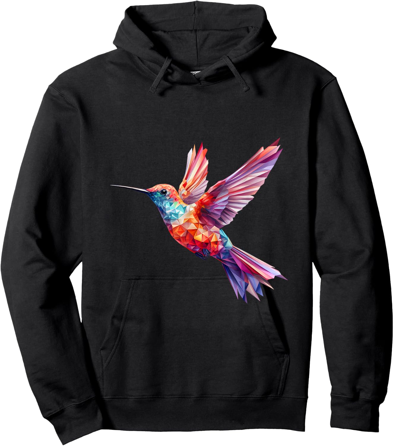 Hummingbird Colorful Hoodie - Hoodie | Black