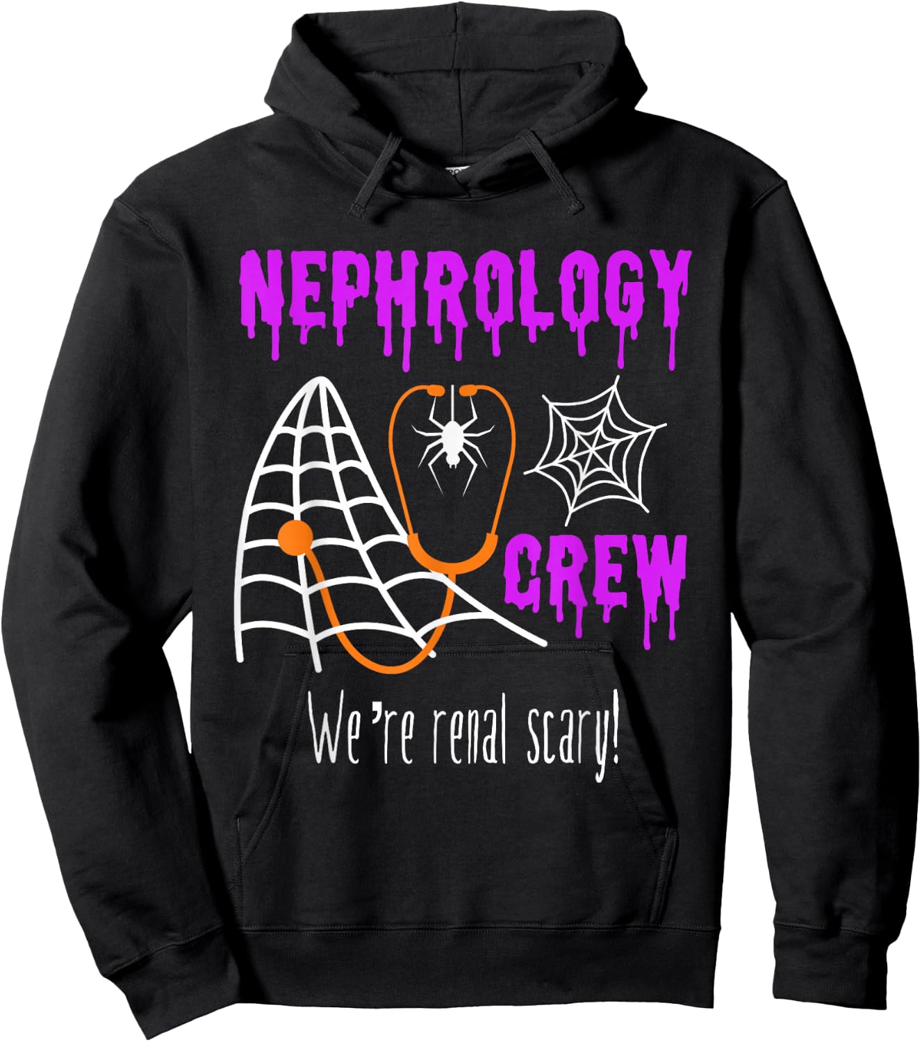 Nephrology Nurse Halloween Dialysis Crew Matching Renal Team Hoodie - Hoodie | Black