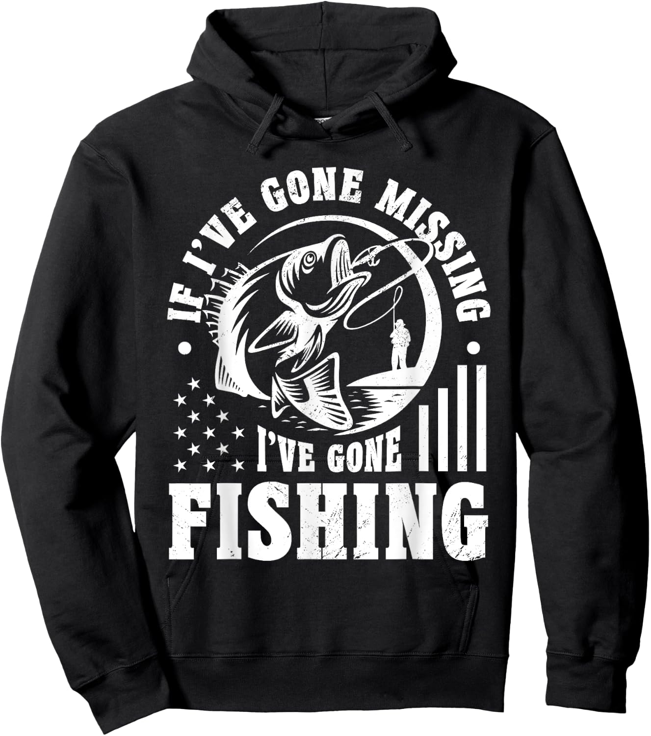 If I've Gone Missing Funny Fishing Hoodie - Hoodie | Black