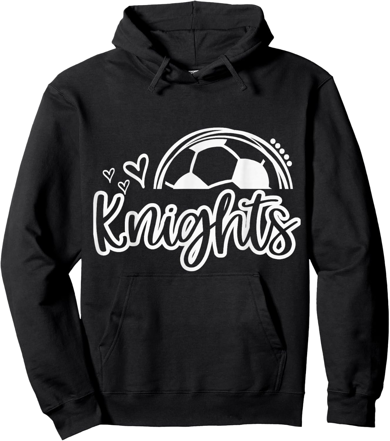 Knights Soccer Must Have Retro Trendy Game Day Spirit Hoodie - Hoodie | Black