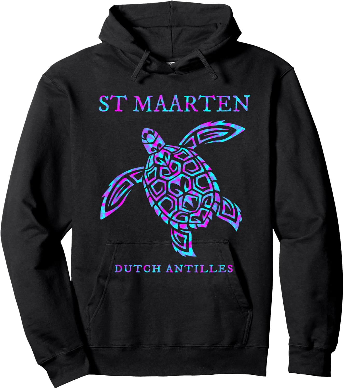 St. Maarten Sea Turtle Boys Girls Vacation Souvenir Hoodie - Hoodie | Black
