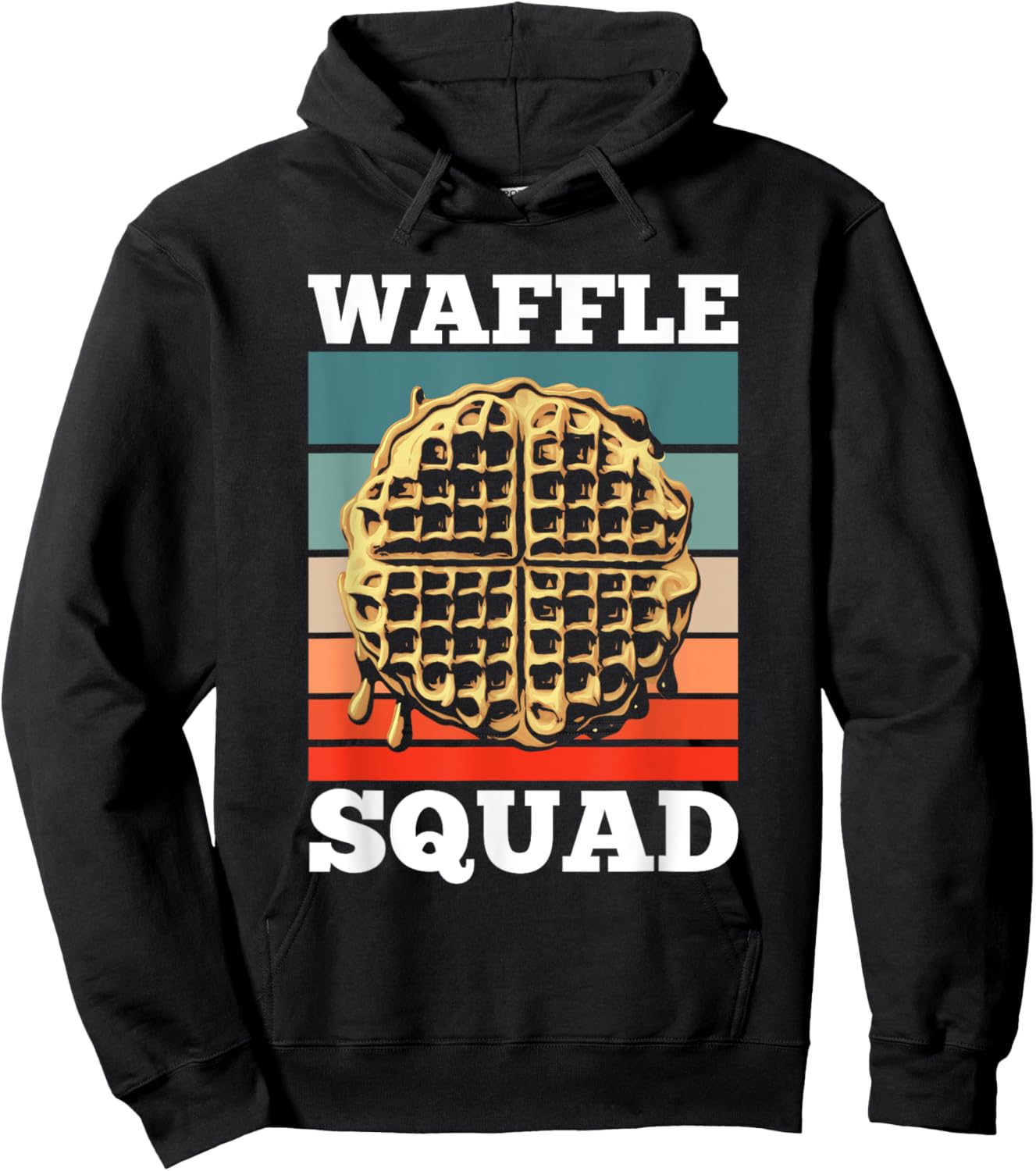 Waffle Squad Funny Quote Team Waffle Food Hoodie - Hoodie | Black
