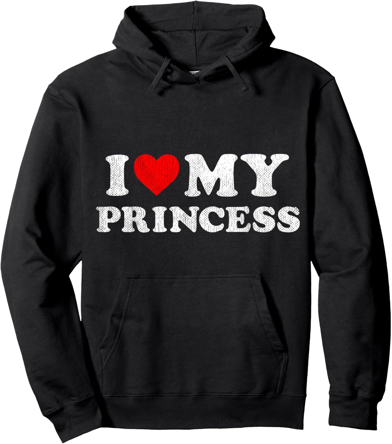 Red Heart Accessory I Love My Princess Hoodie - Hoodie | Black