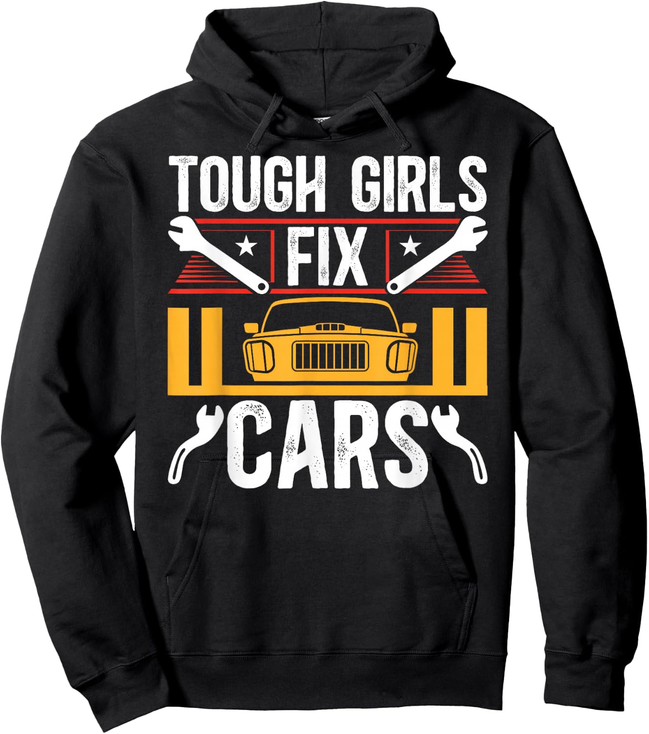Tough Girls Fix Cars Female Mechanic Women Mechanics Girl Hoodie - Hoodie | Black