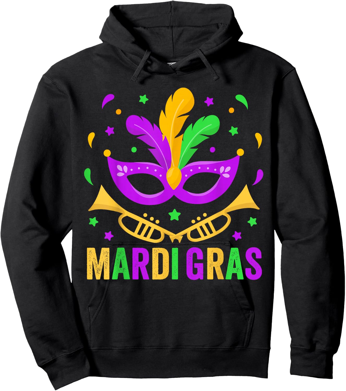 Mardi Gras 2025 Women Mardi Gras Shirt Kids Hoodie - Hoodie | Black