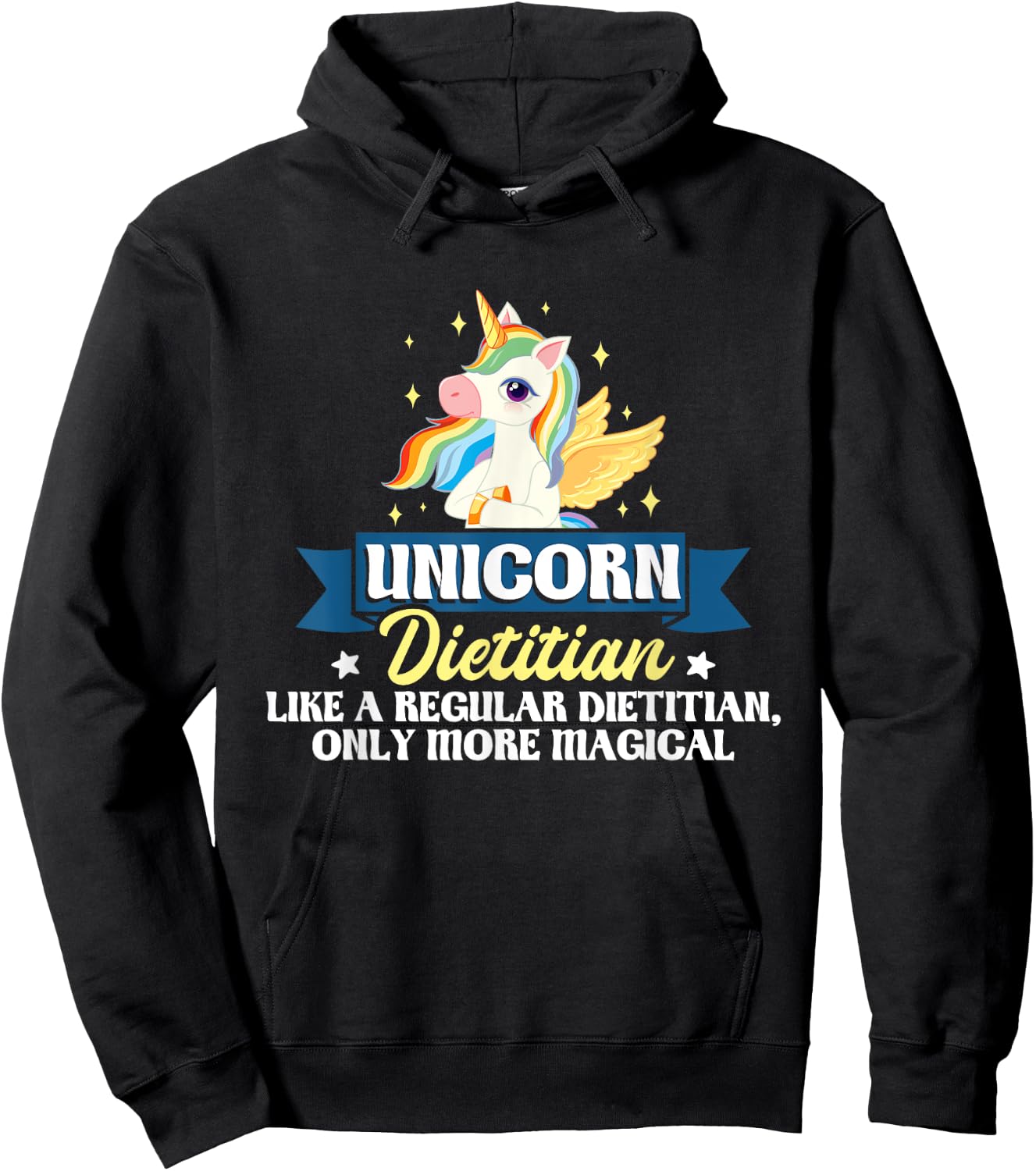 Unicorn Dietitian - Dietetics Nutritionist Dietician RD Hoodie - Hoodie | Black