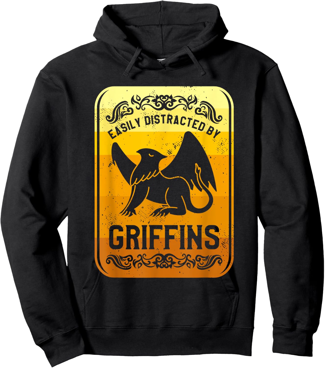 Easily Distracted By Griffins Gryphon Griffin Lover Hoodie - Hoodie | Black