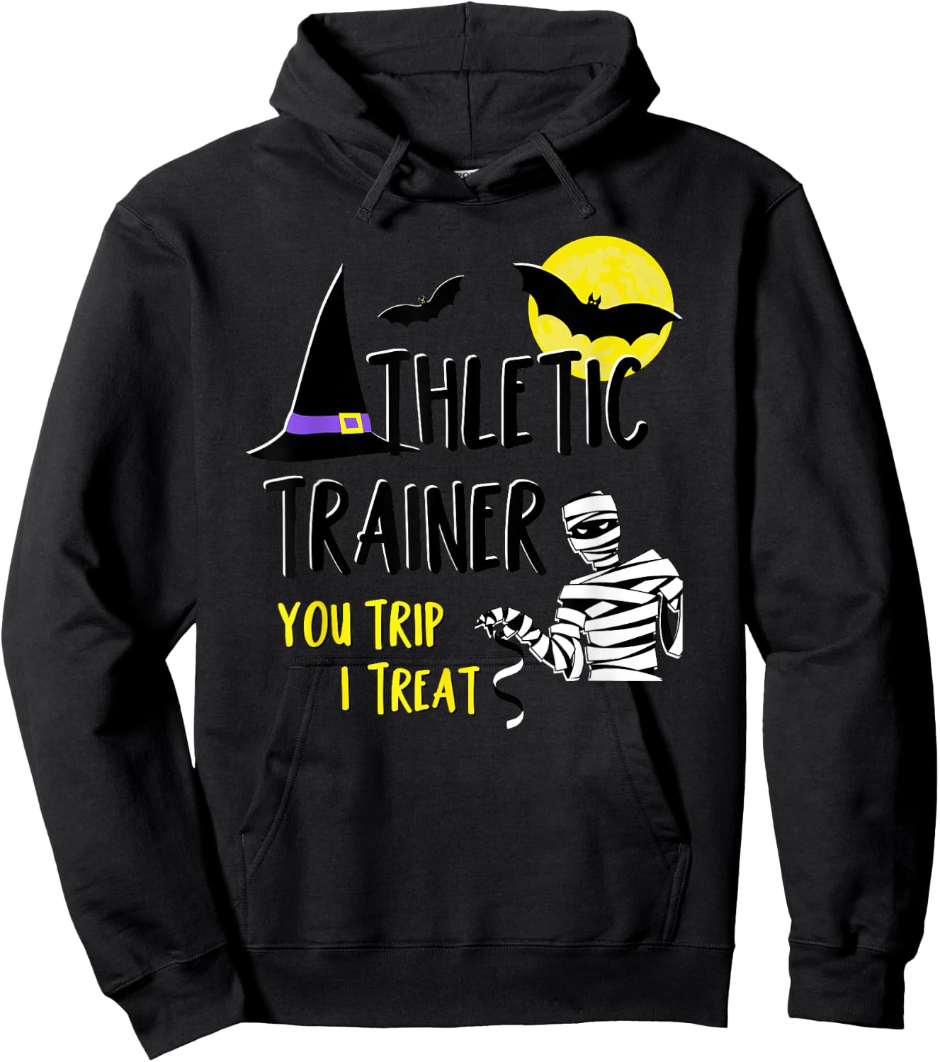 Certified Athletic Trainer AT Grad Student Designs Athletic Trainer Halloween AT Athletic Training Cool Costume Hoodie - Hoodie | Black