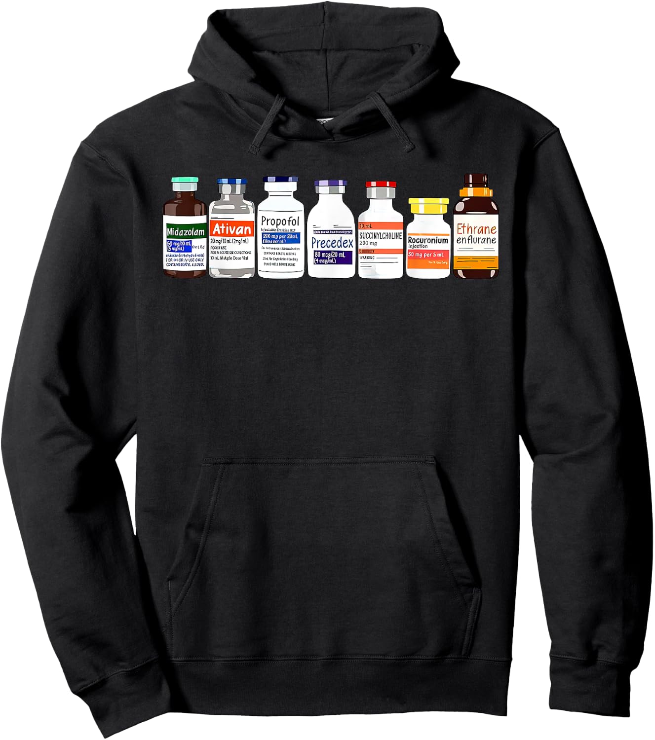 ICU Nurse Pharmacy Intensive Critical Care Black Women's Modern Classic ICU Nurse Propofol Hoodie - Hoodie | Black