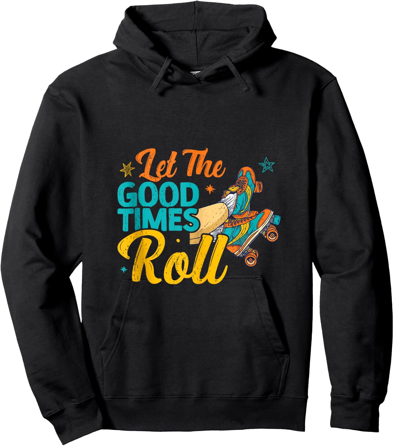 Retro Rollerskates 80's Derby Roller Skating for Teen Girls Hoodie - Hoodie | Black