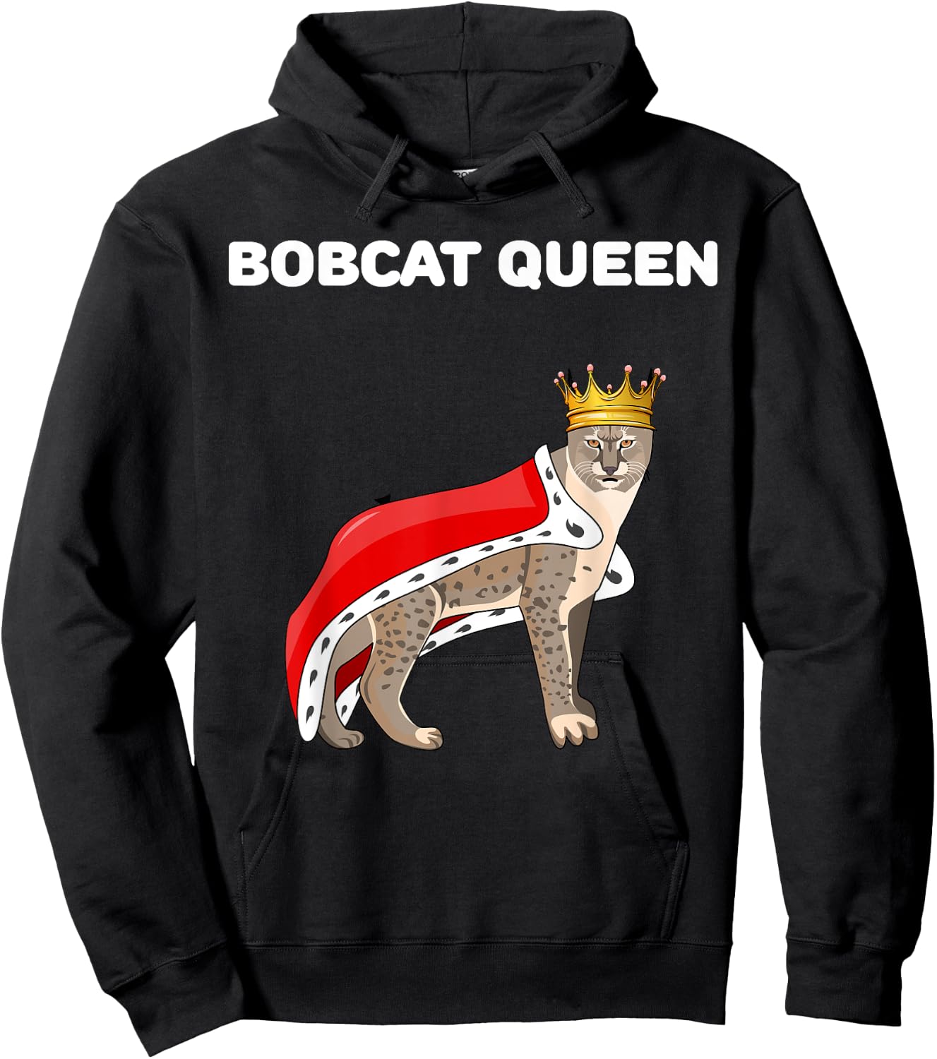 Bobcat Queen | Bobcat | Girls Bobcat Hoodie - Hoodie | Black