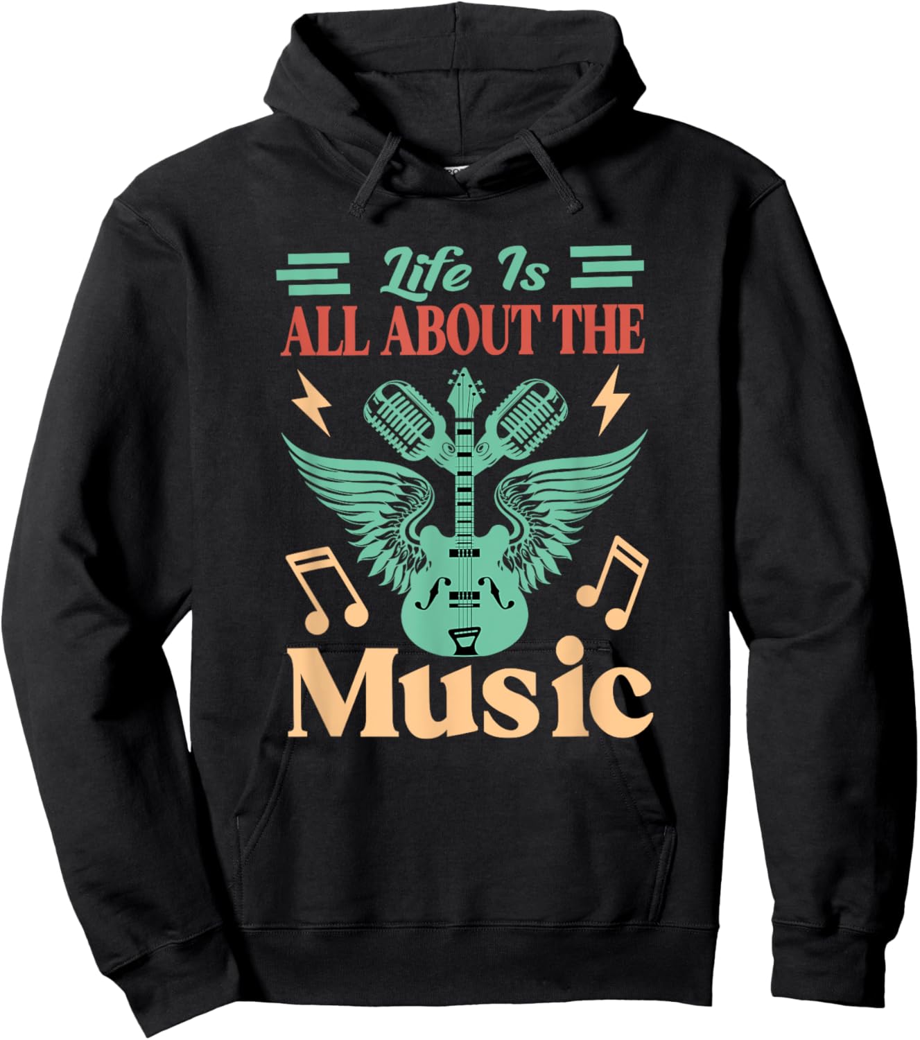 Life Is All About The Music Hoodie - Hoodie | Black