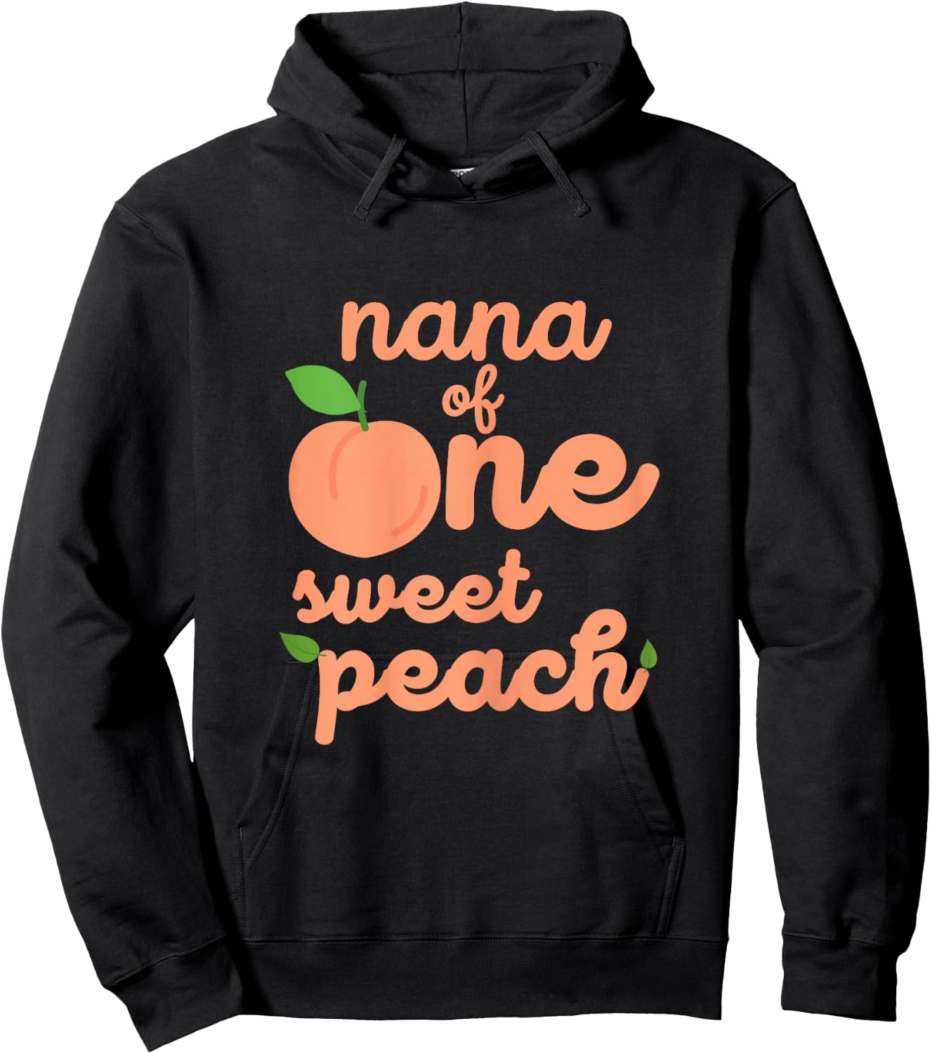 Nana First Birthday One Sweet Peach Bday Family Matching Hoodie - Hoodie | Black