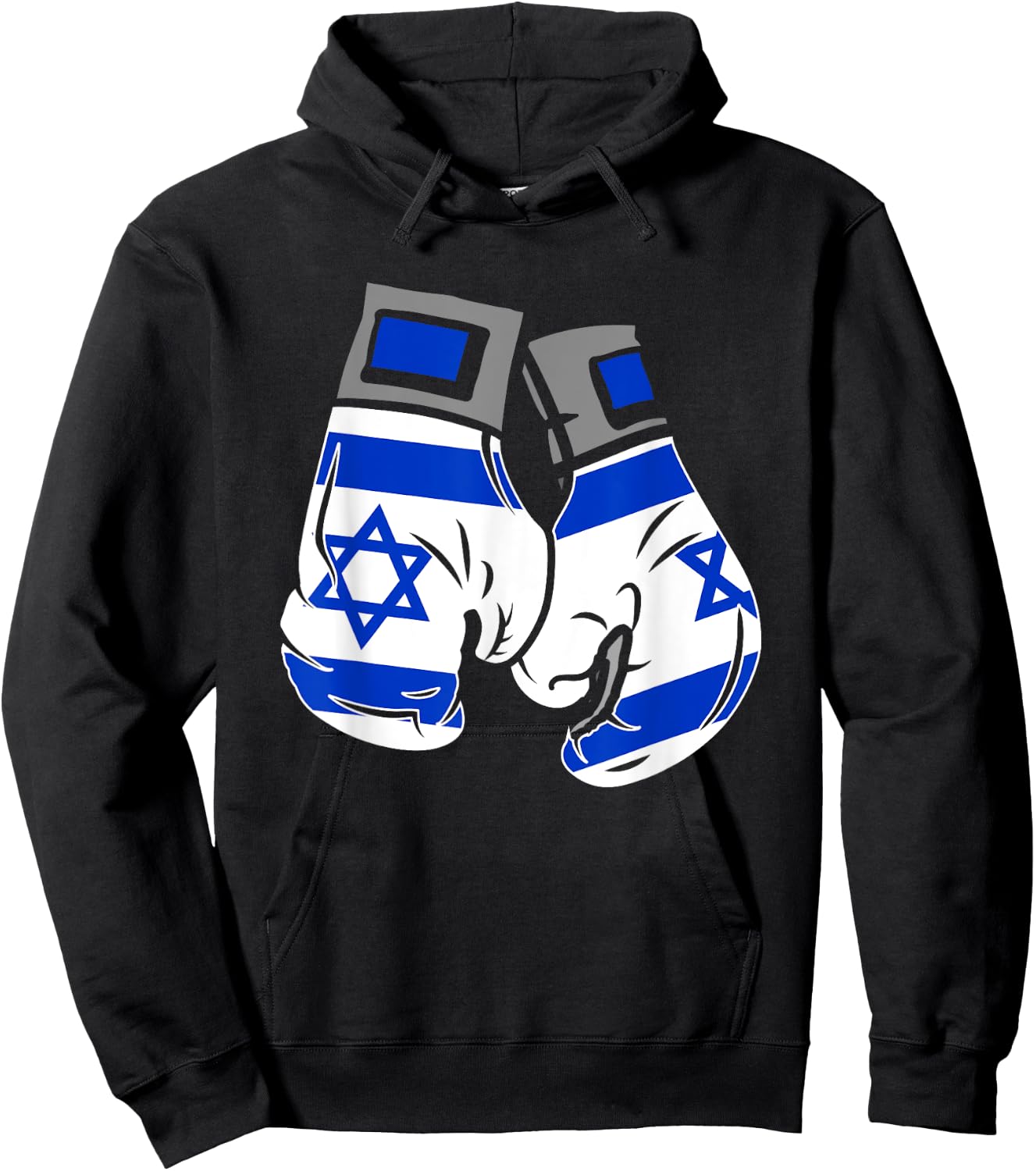 Boxing Glove With The Flag Of Israel Hoodie - Hoodie | Black
