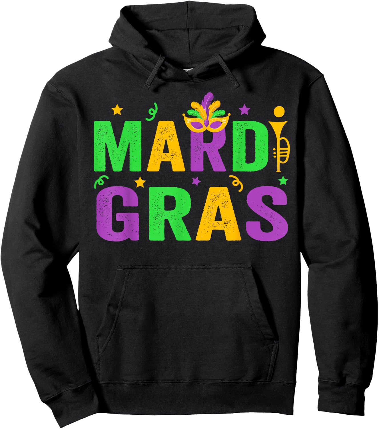 Mardi Gras Shirt Women Men Mardi Gras Kids Mardi Gras Beads Hoodie - Hoodie | Black