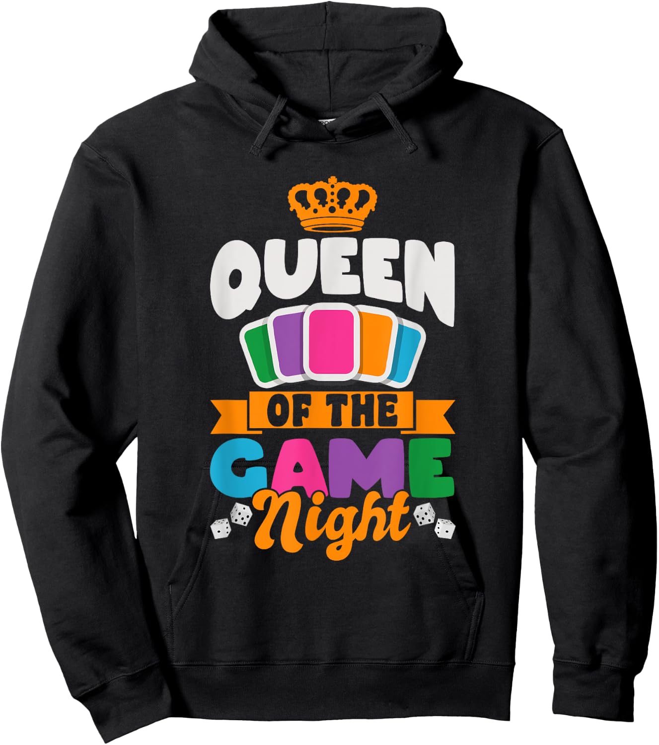 Queen Of The Game Night Game Night Board Games Hoodie - Hoodie | Black