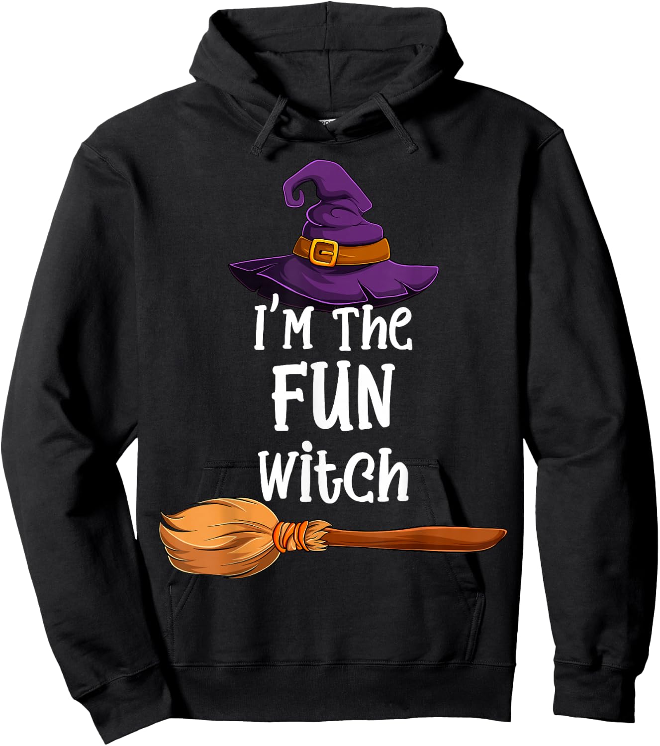 I'm the Fun Witch Halloween Matching Group Costume Hoodie - Hoodie | Black